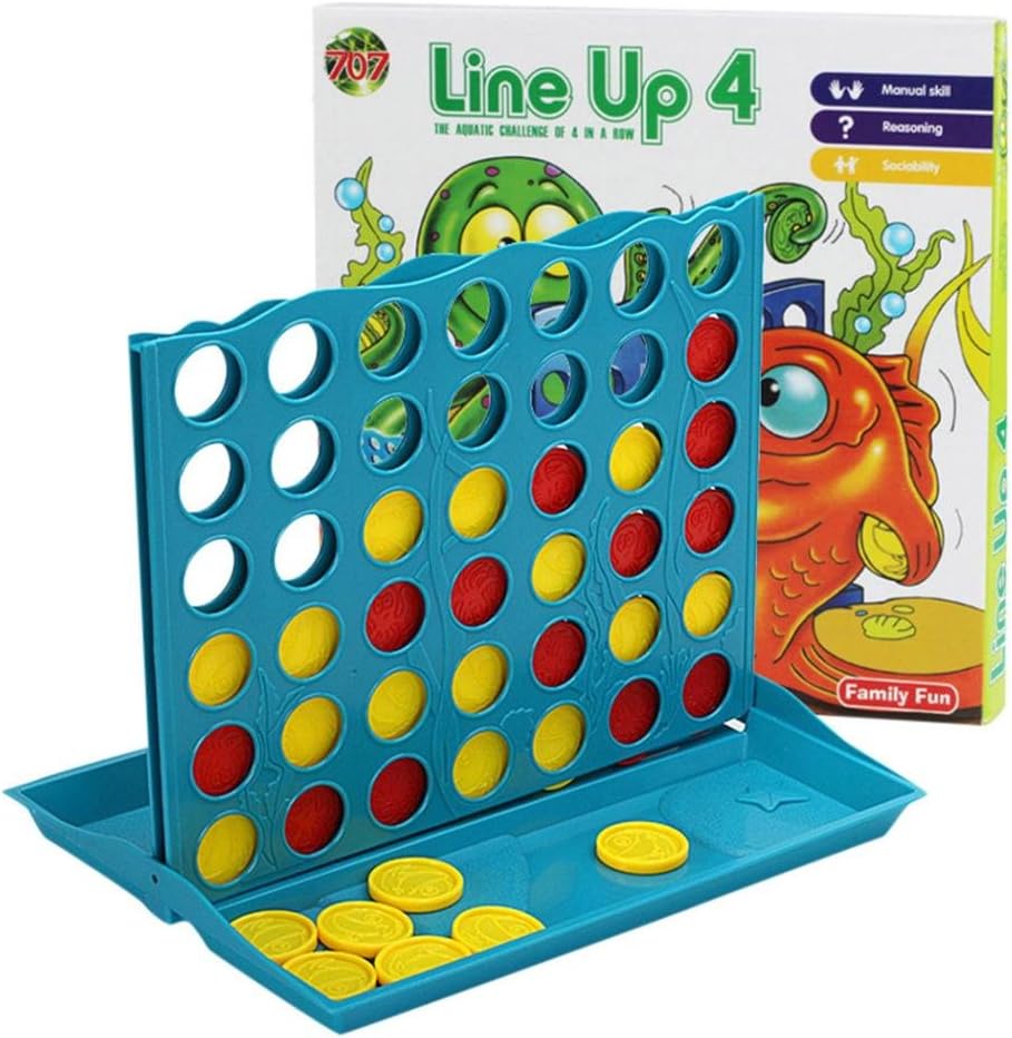 Yeefant Four Chain Double Battle Board Game Space Chess Connect In Row Four In A Line Board Game Family Fun Take On Trips,6.3x11.4x4.3 Inch