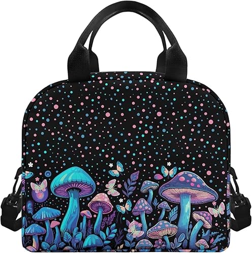 Vista 9 de doginthehole Bolsa de almuerzo portátil de teñido anudado azul, bolsa de almuerzo, organizador reutilizable, hielera para adultos, al aire libre