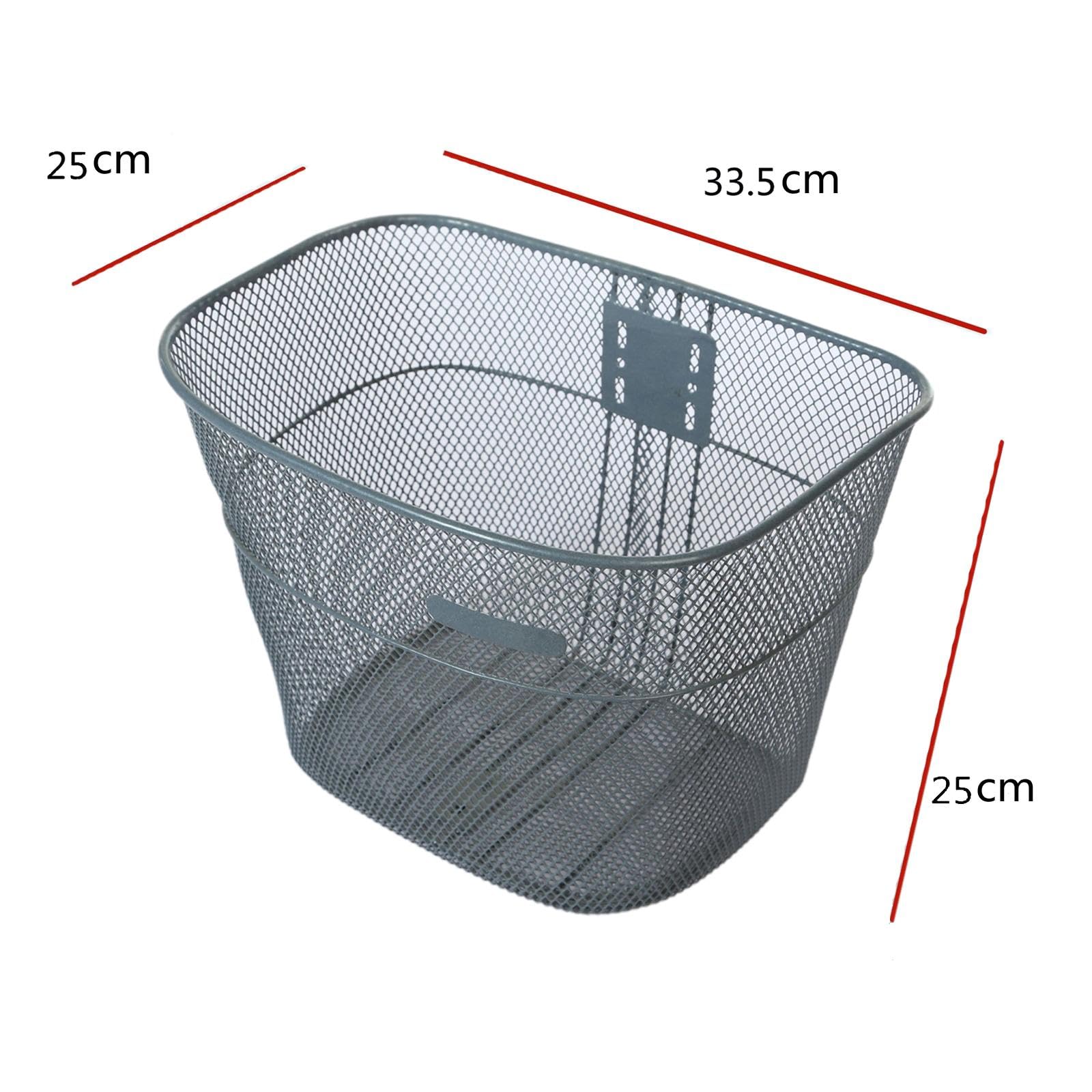 Perfeclan Panier Avant Vélo Électrique Universel - Métal Robuste Avec Couvercle 22x22x24 Cm