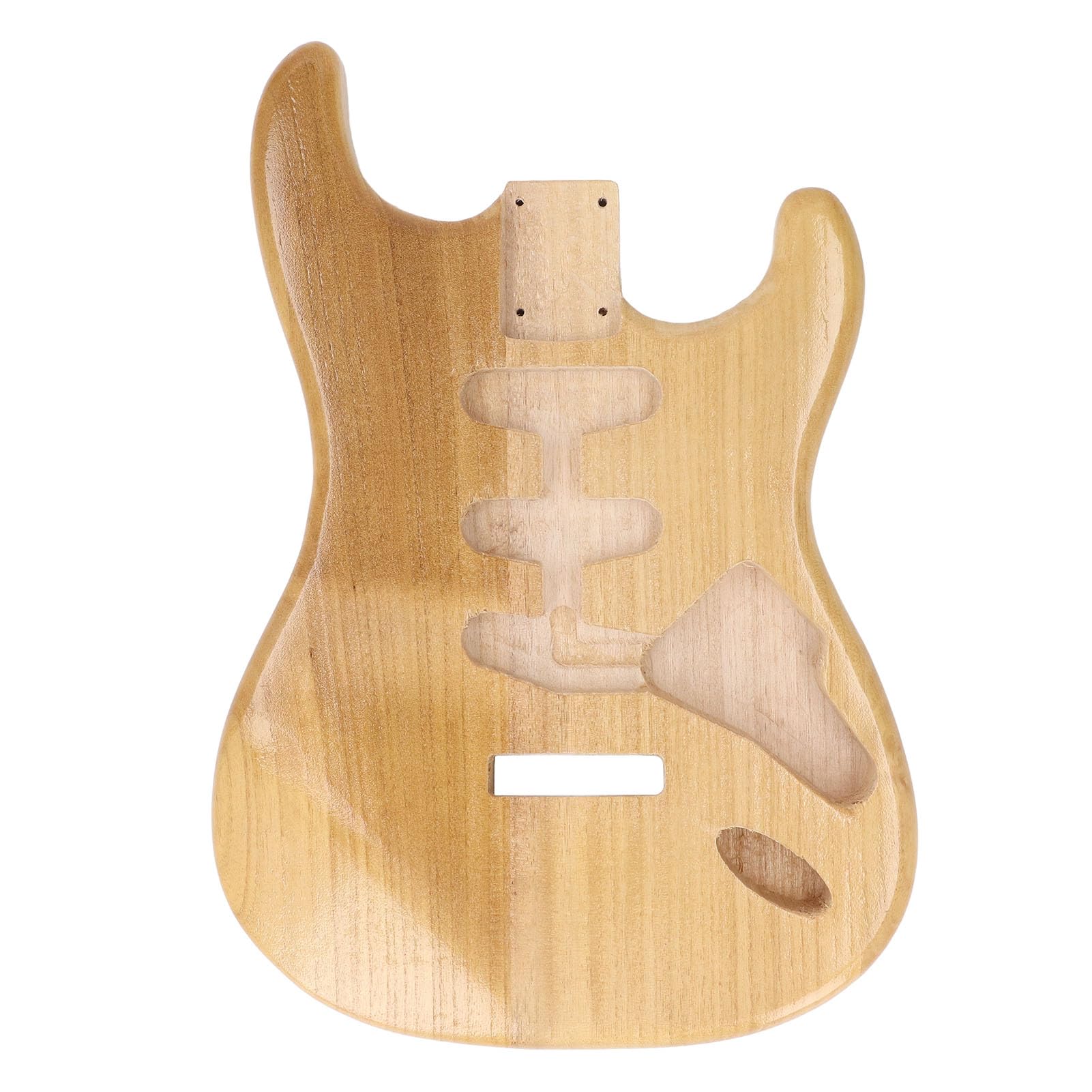 Unfinished Handcrafted Electric Guitar Body, Walnut Wood Blank Triple Single Pickup Hole Guitar Barrel Replacement Parts
