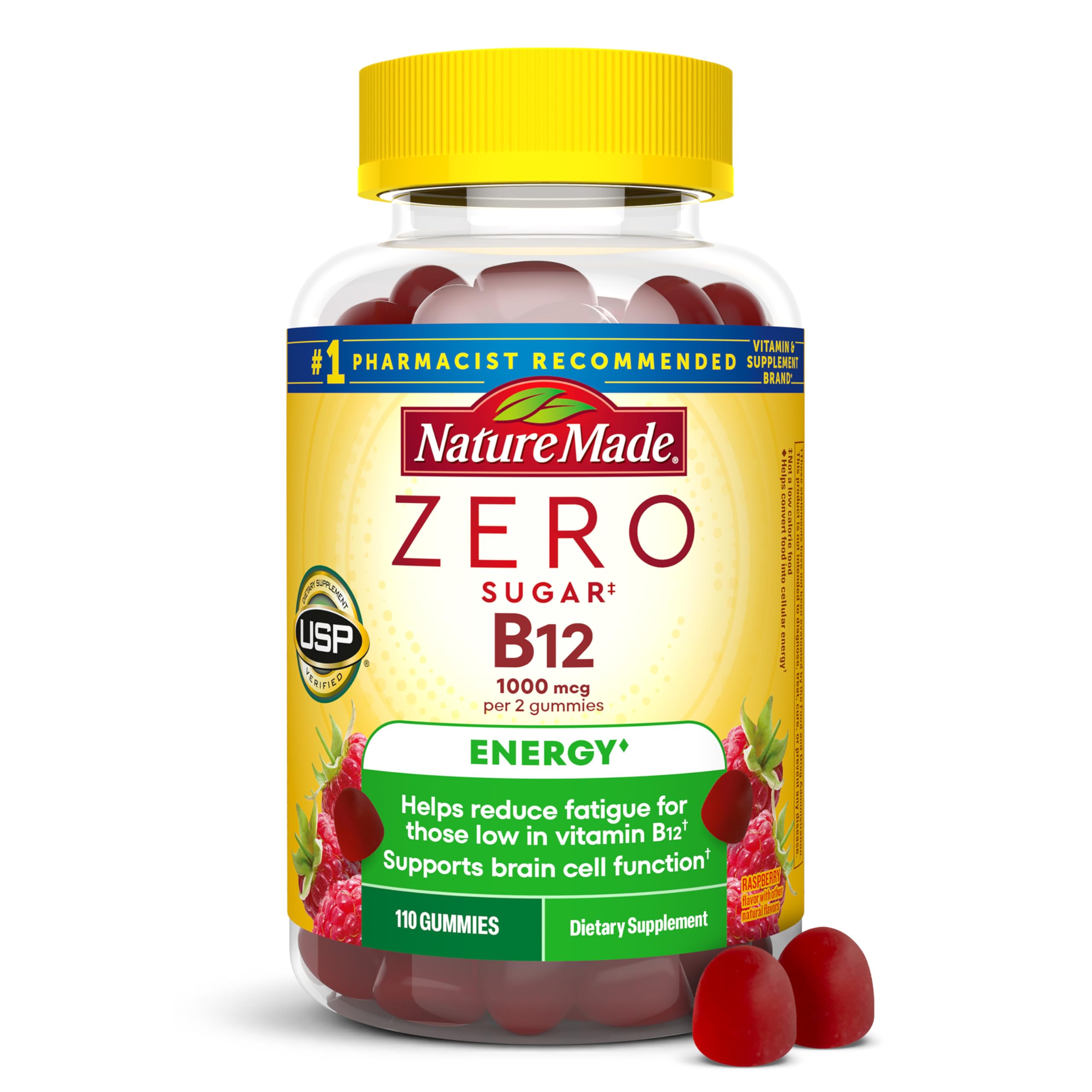 Nature Made Suplemento para energia com vitamina B12 1000 mcg, 110 gomas
