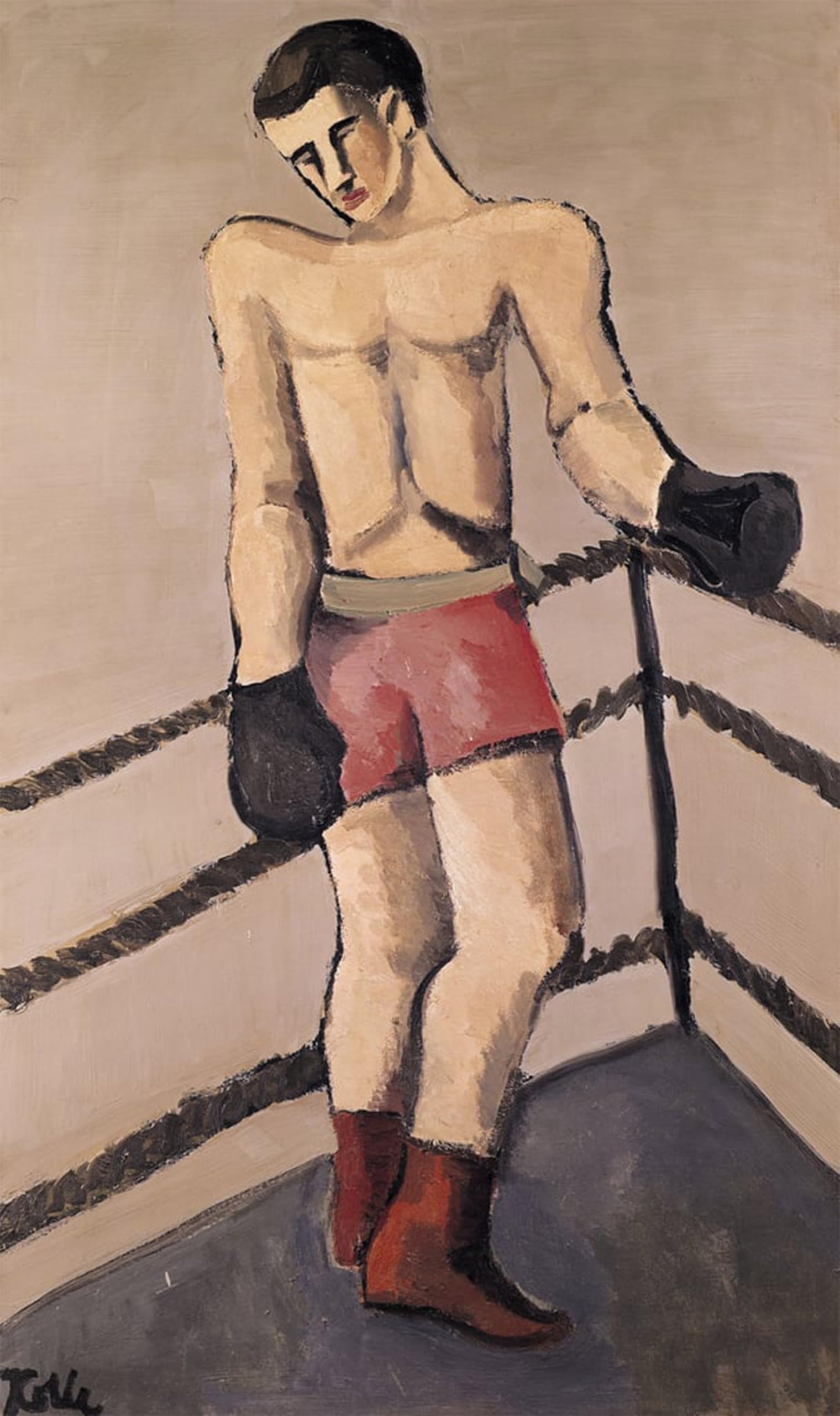 ARTXLXXBN Famous Art Print Poster Vintage Wall Art the Large Boxer by Kolle Canvas Art Poster for Home Decor 60x90cm