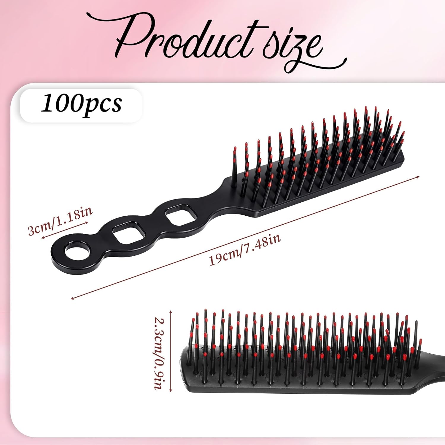 100pcs Hair Brushes Bulk for Women Homeless Supplies Bulk Travel Detangling Disposable Hair Brush Set Individually Wrapped Hairbrushes Supplies for Curly Hair Hotel Charity Shelter