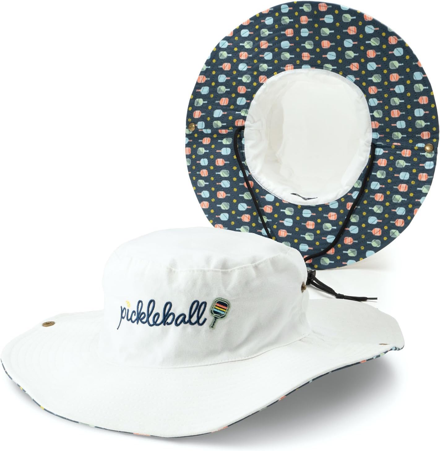 ChalkTalkSPORTS Pickleball Bucket Hats - Outdoor & Beach Pickleball Sun Hat - Men & Women - Multiple Designs