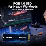 fanxiang NVMe SSD 500GB PCIe 4.0 SSD M.2 2280 Internal Gaming SSD for PS5, Up to 6300MB/s Internal Solid State Drive for Gamers, Professionals, Creators S880E