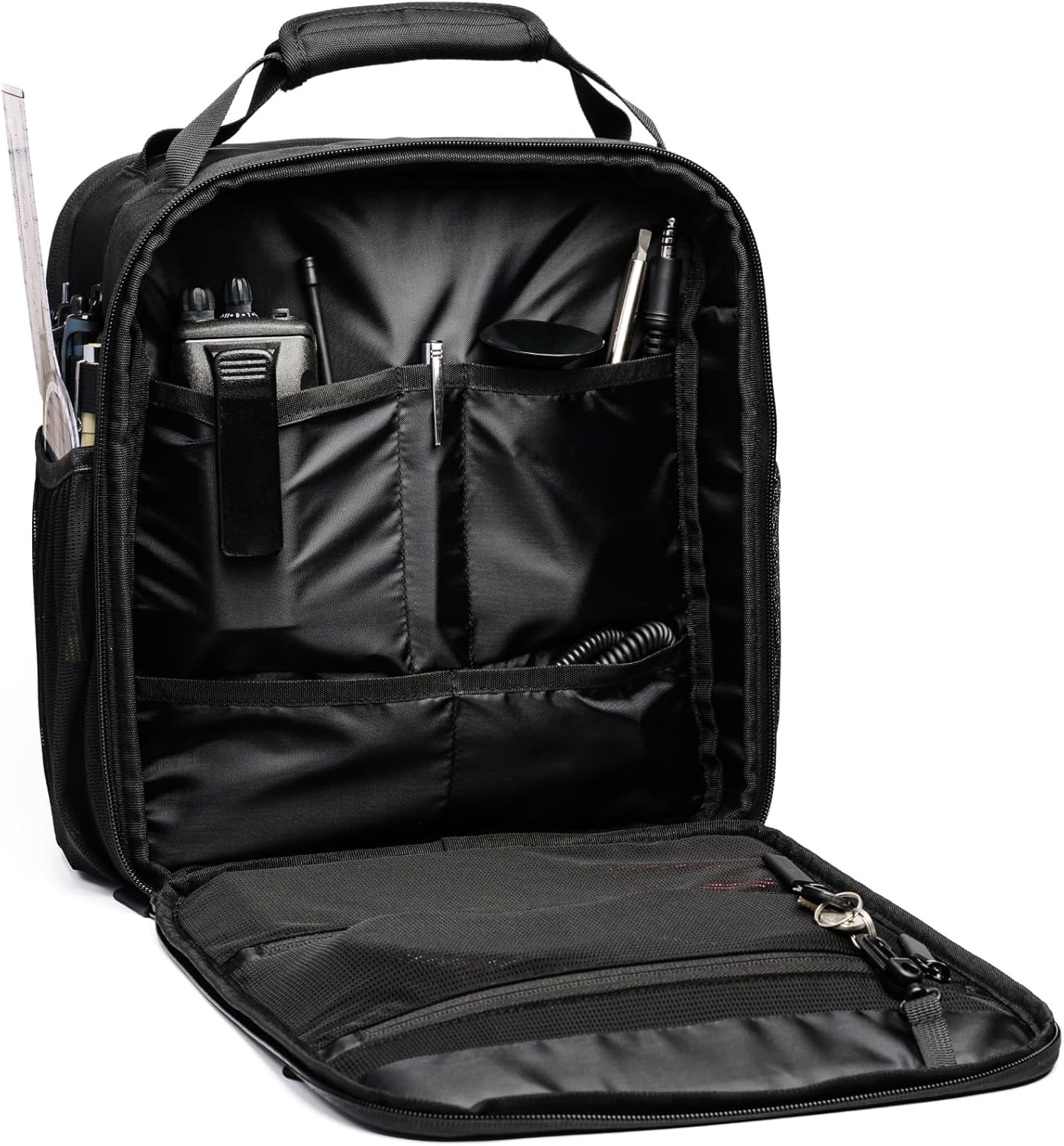 Flight Bag for Pilots – Fits All Aviation Travel Flight Gear Including Aviation Headset, Kneeboard, iPad & Accessories – Comes with Padded Protection, Shoulder Strap & Multiple Compartments - Image 4