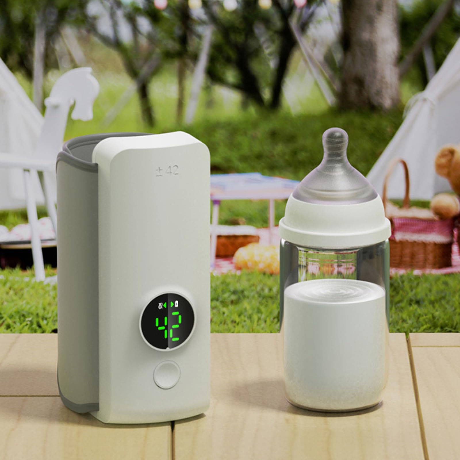 Chauffe-biberon portable multifonction Chauffe-biberon de voyage efficace Facile à transporter pour garder la boisson de bébé au chaud tout en chauffant biberon portable