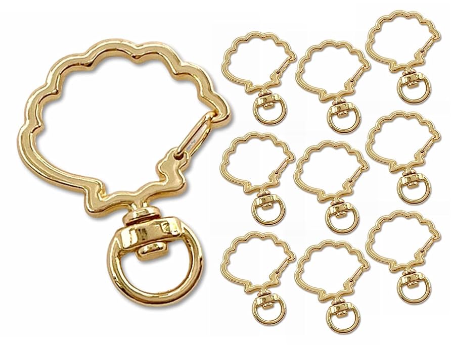 シルバー貝殻型キーホルダー Amazon | 「キ05」 20個入 キーホルダー パーツ 貝殻 シェル