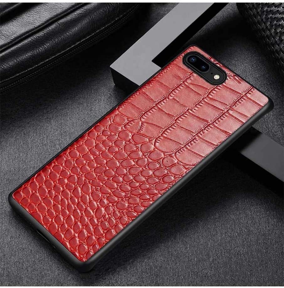 Coque iPhone 8 Plus cuir rouge étui chic pour le quotidien