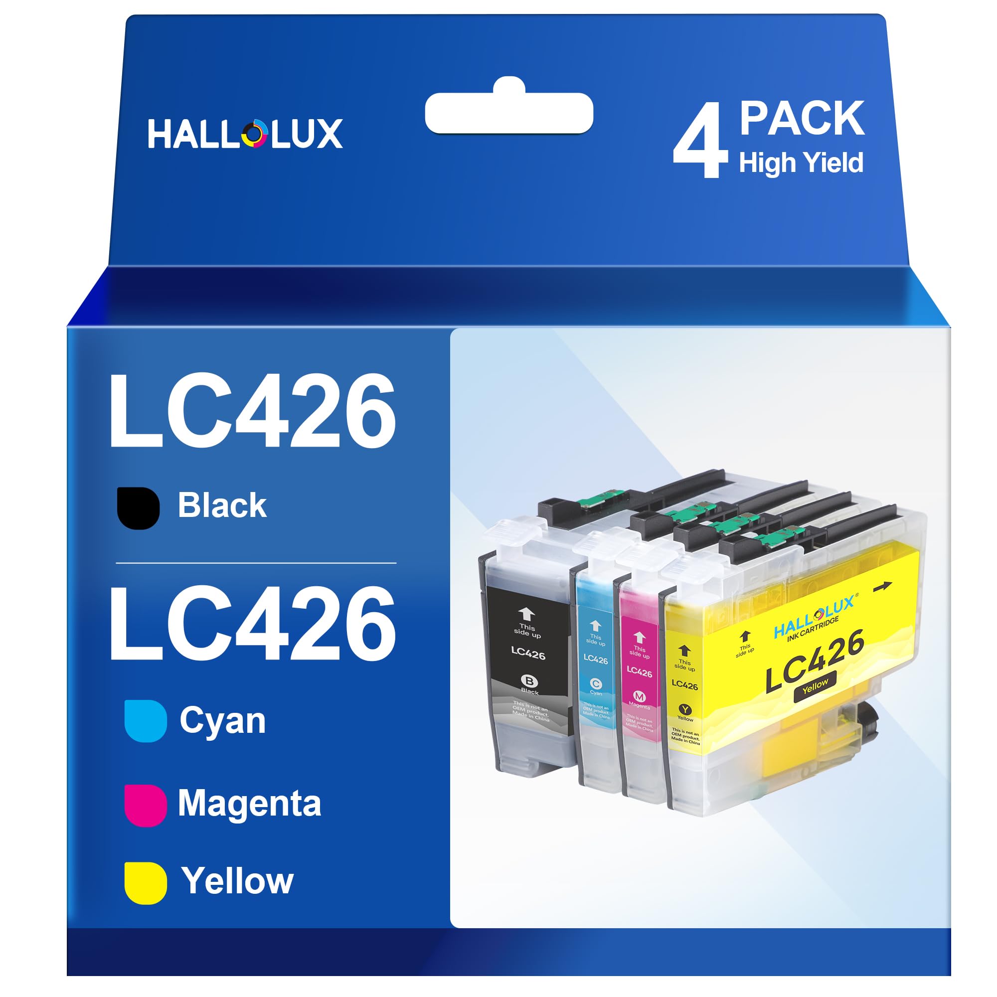 HALLOLUX LC426 Patronen LC426 Multipack LC426XL LC-426XLVAL Kompatibel für Brother LC426 LC-426 Druckerpatronen LC-426XL für Brother MFC-J4340DW Patronen MFC-J4540DW MFC-J4335DW (4er-Pack)