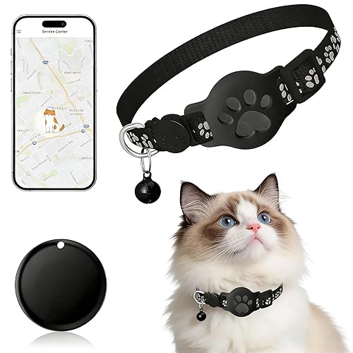 Pet Tracker,GPS Collar for Cats (Android Only) Smart tag,Waterproof Compatible