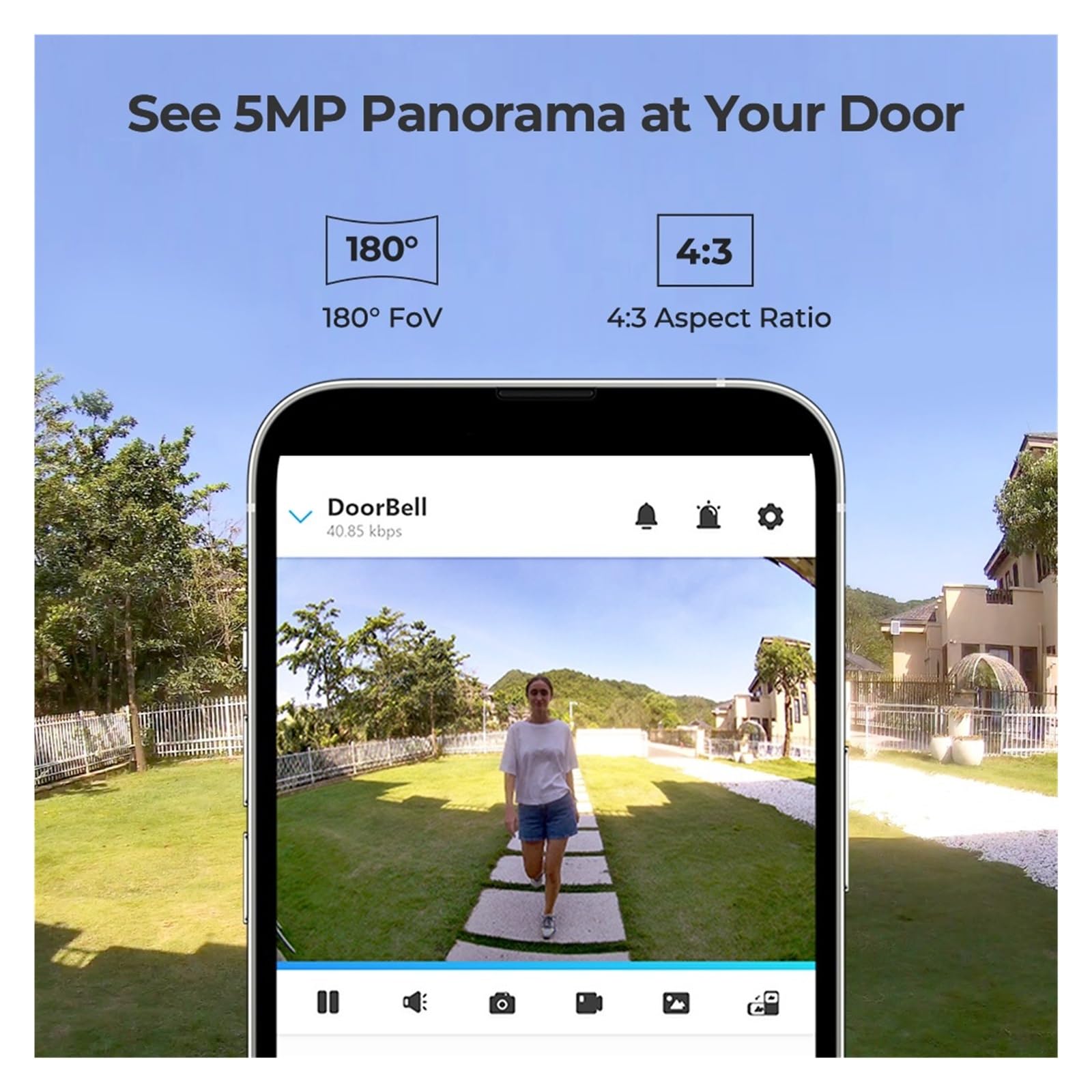 Wideodomofon Inteligentny Przewodowy 2K + Z Gongowym Wykrywaniem Ludzi Dwukierunkowe Audio Dwukierunkowa Transmisja DźWięKu(Doorbell Chime 256G)