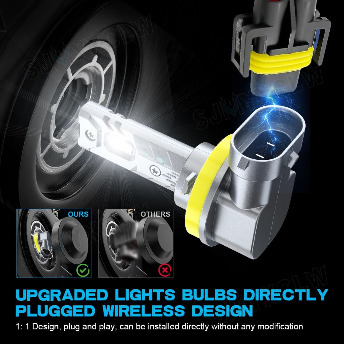 Compatible with Chevrolet Chevy Impala Lights 2006 2007 2008 2009 2010 2011 2012 2013,High Low Beam Fog Lights Bulbs Combo,Plug and Play,Pack of 6