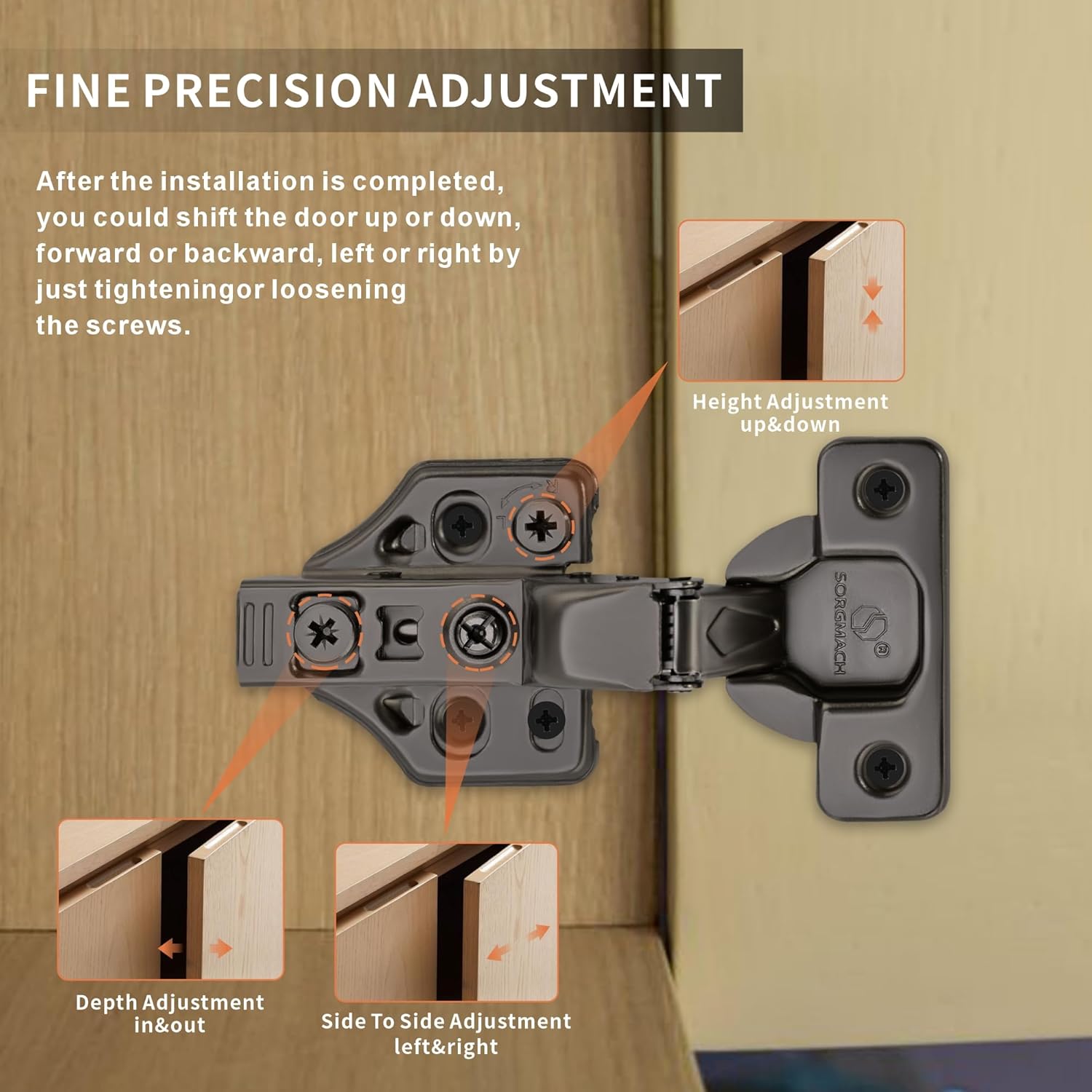 20 Pack Inset Overlay Soft Close Cabinet Hinges 105° Frameless 3 Way Adjustable Soft Close Hinges for Cabinet Doors Kitchen Cabinet Door Hinges with Screws