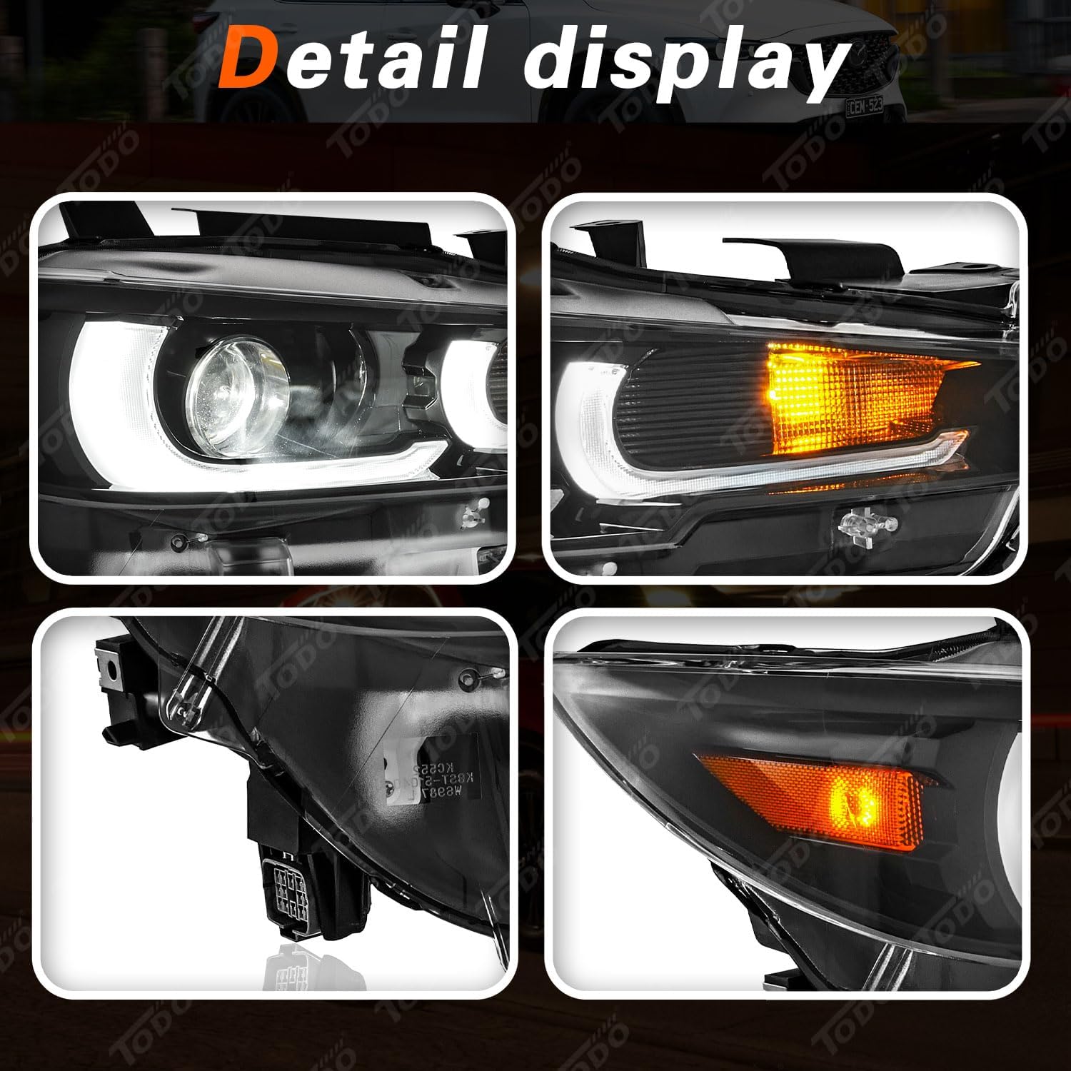 TODO Headlights Assembly Compatible with 2022 2023 2024 Mazda CX-5 CX5 Headlight Assemblies Headlamp With DRL AFS Bulbs Passenger/Right Side KPF351031