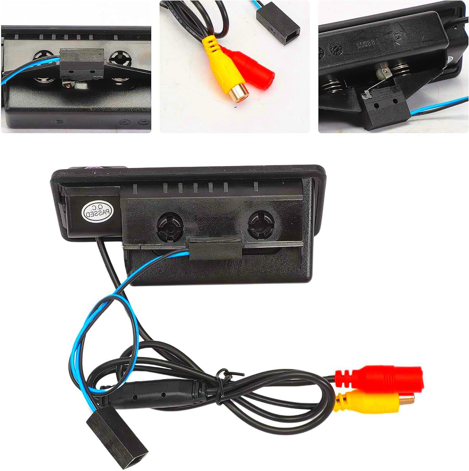 Telecamera posteriore con avviso per BMW, 1080P 170° HD AHD, telecamera posteriore per retromarcia, kit pulsante maniglia per BMW E60 E61 E82 E88 E90 E91 E92 E92 E93 X5 E70 X6 E71 E72 X1 E84