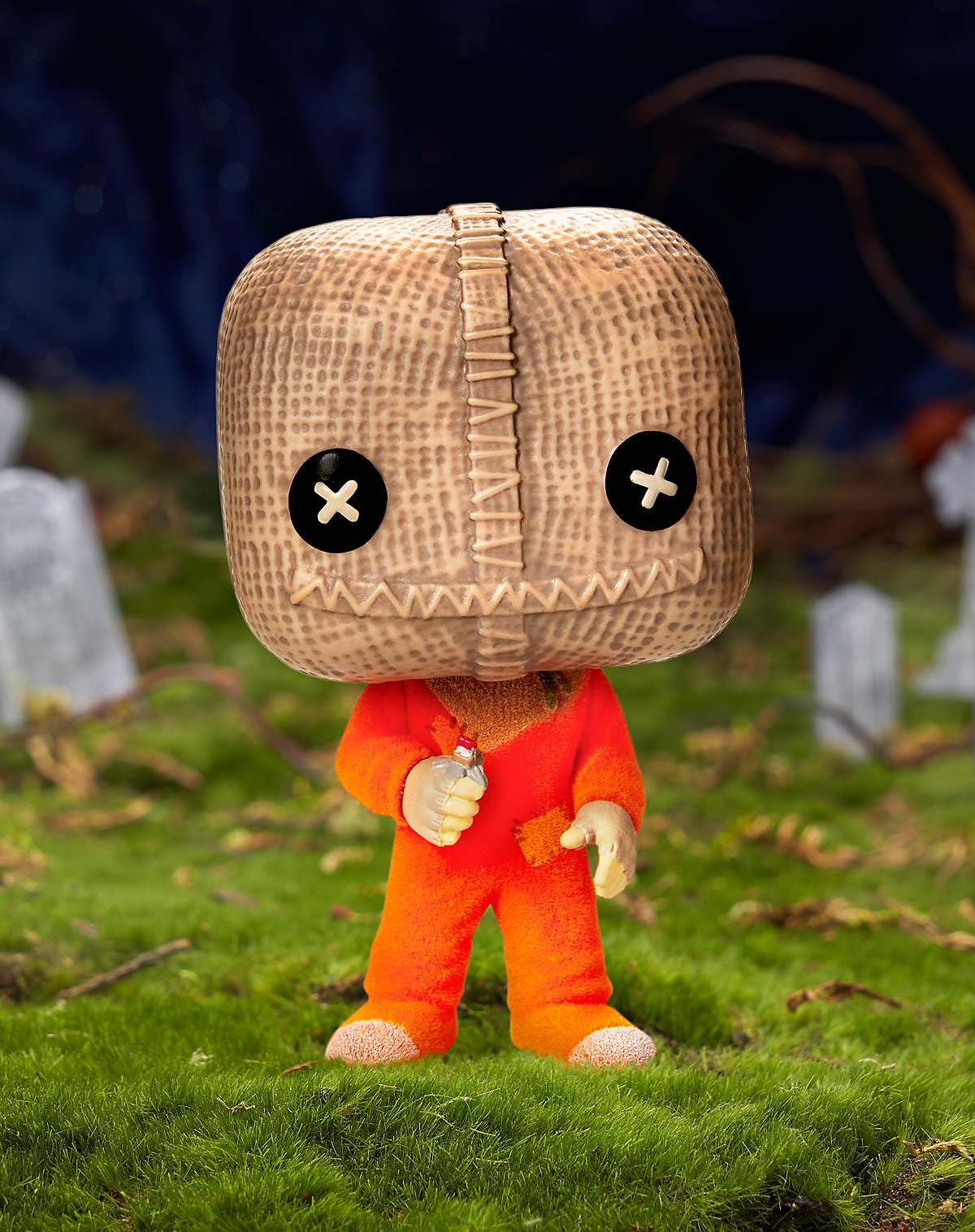 Funko Multicolor Spirit Halloween Trick 'R Treat Sam With Razor Flocked Pop! Figure | Horror Collectible