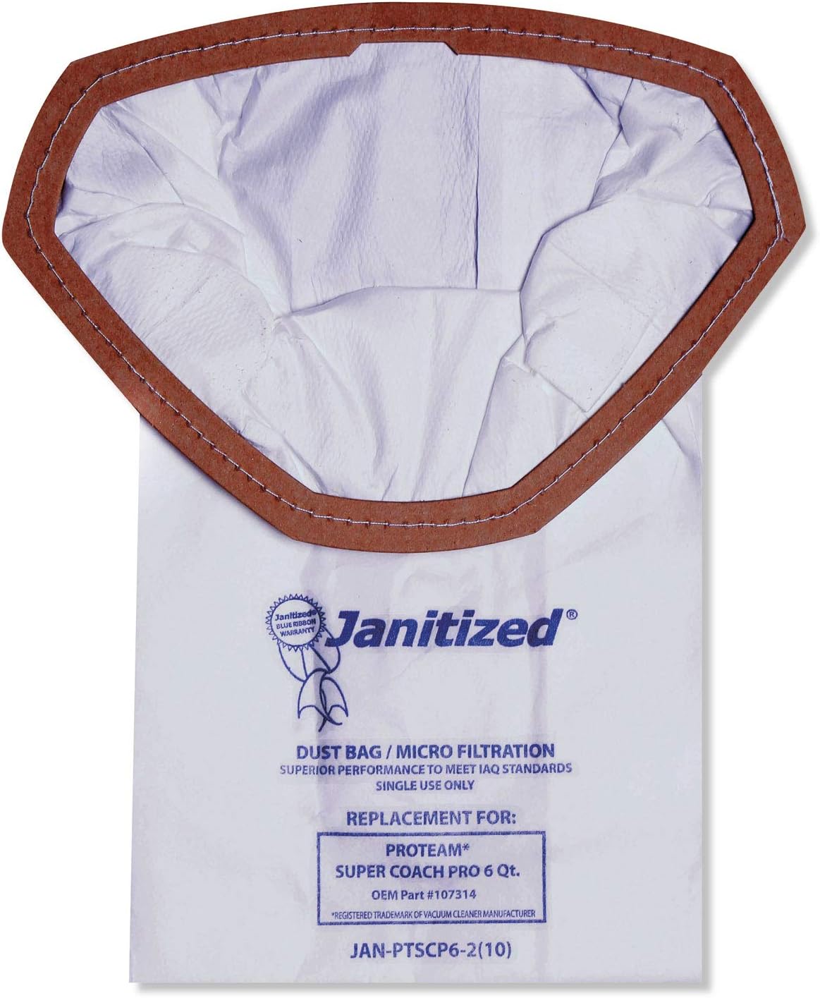 Janitized JANPTSCP62 Vacuum Filter Bags Designed to Fit ProTeam Super Coach Pro 6/GoFree Pro, 100/CT (APCJANPTSCP62)