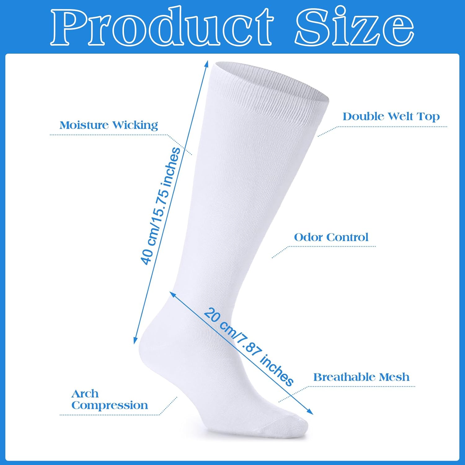 Toulite 6 Pairs Stirrup Sanitary Liner Baseball Socks Under Stirrup Sanitary Liner Softball Tube Socks Multi Sport Field Hockey Football Socks for Adults - Image 3