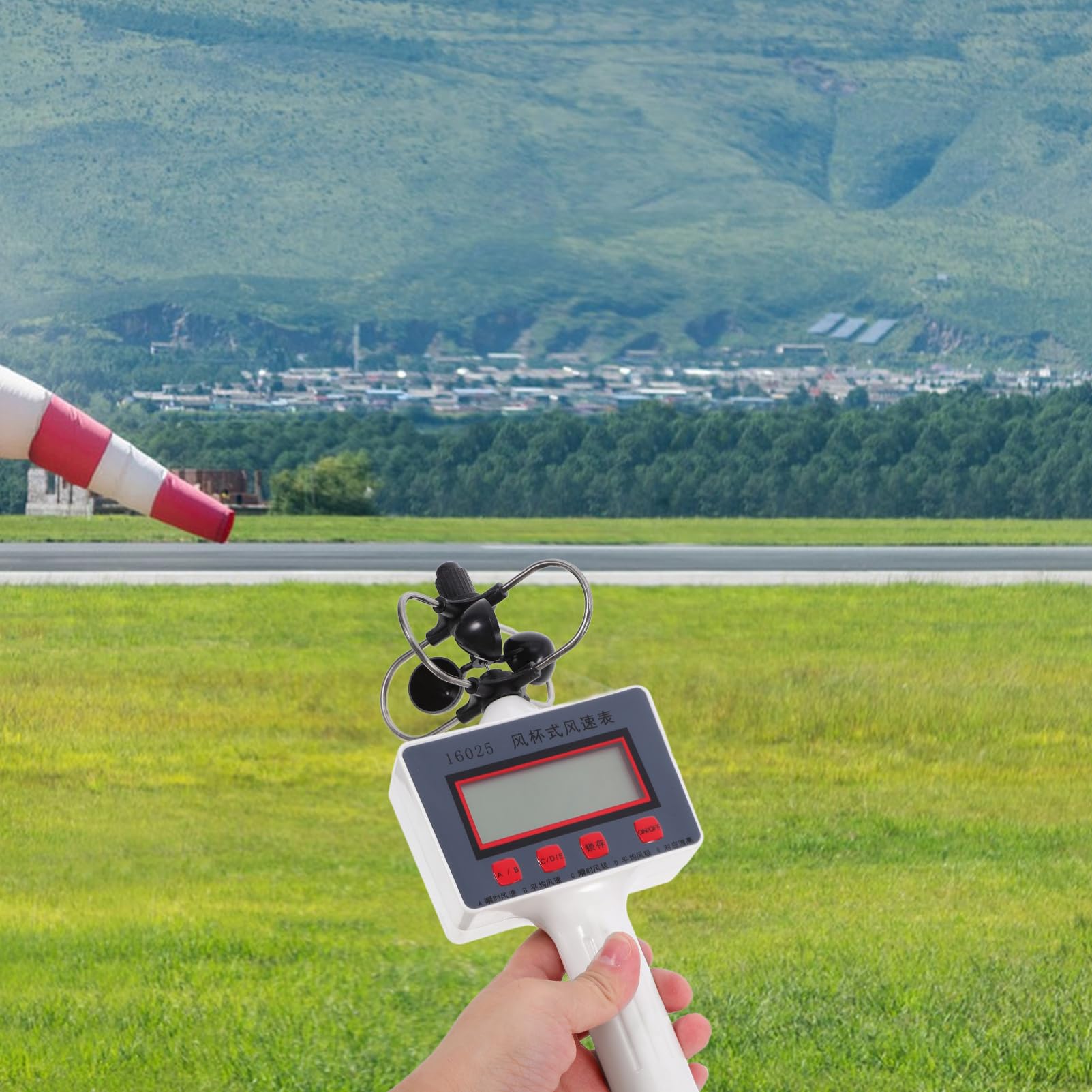 Digitales Anemometer Handgerät mit Lcd Display aus Kunststoff