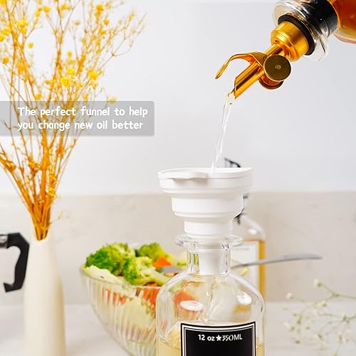 Miniatura 7 de Olive Oil Dispenser Bottle for Kitchen, Glass Cooking Oil and Vinegar Dispenser Set, Olive Oil Container, Coffee Syrup Dispenser with Metal Spout,