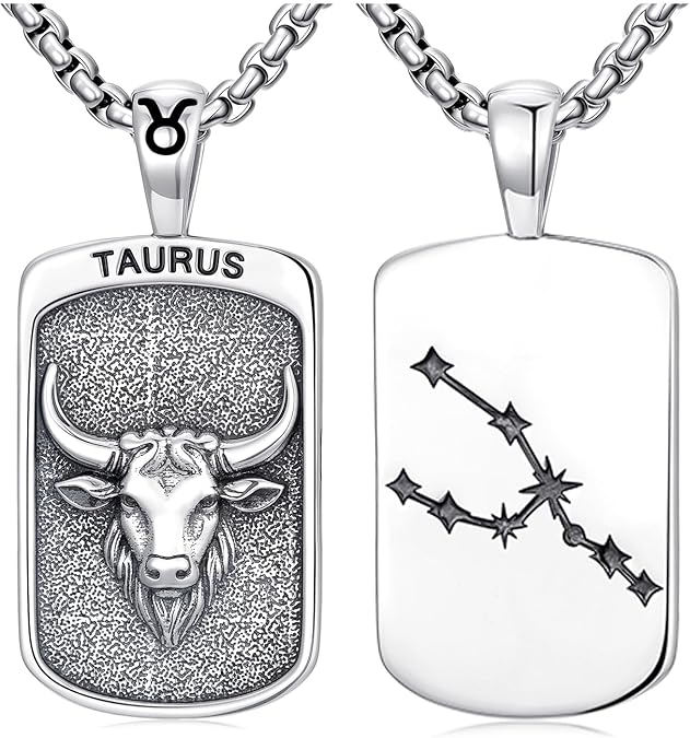 Zodiac Necklace 925 Sterling Silver Constellation Necklace Horoscope Astrology Pendant Zodiac Jewelry Gift for Men Women