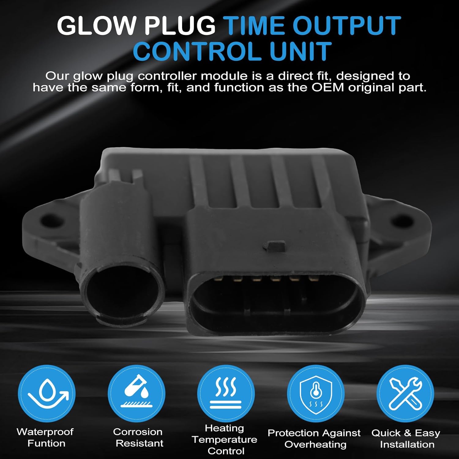 Diesel Glow Plug Controller Repalcement for Mercedes Benz E320 GL320 ML320 R320 Freightliner Sprinter 2500 3500 3.0L 6429005801 GSE114 Glow Plug Controller Relay