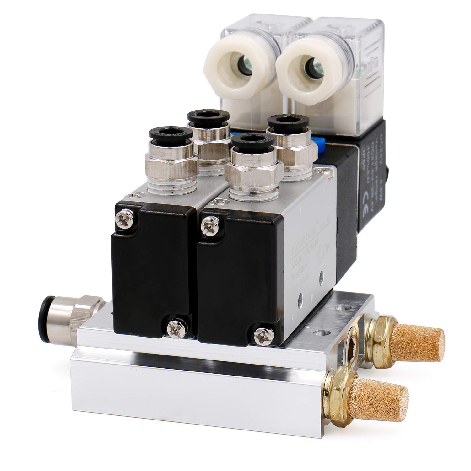 Électrovanne Pneumatique Heschen 3V1-06 220VAC - 3/2 Voies Normalement Fermée - PT1/8 - 6.0VA