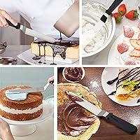 Vista 6 de Offset Icing Spatula, Cake Angled Spatula Set with 6, 8, 10 Inch Blades, Cake Decorating Frosting Spatulas with Stainless Steel Handle (6,8,10 J79)