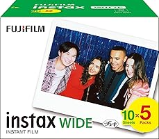instax Wide Instant Film 50 Shot Pack, White Border, Suitable for All instax Wide Cameras and Printers