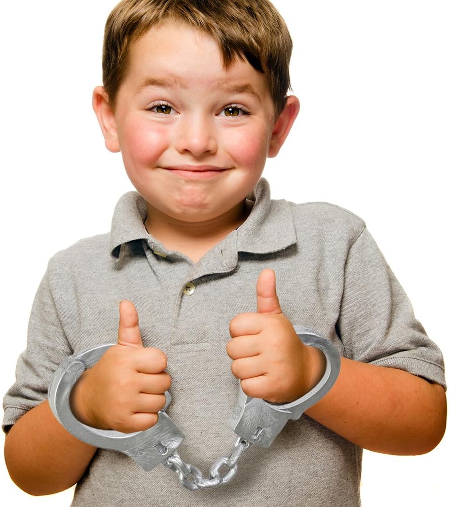 ArtCreativity 2 Pack Stretchy Fake Handcuffs for Kids,10.5 Inch Elastic Kids Handcuffs, Party Favor, Goody Bag Filler, Gift for Boys & Girls,