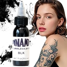 Tatto Ink Black - Black Tattoo Practice Pigment and Supplies for Coloring, Mixing - Vegan Friendly Standard Tattoo Supplies