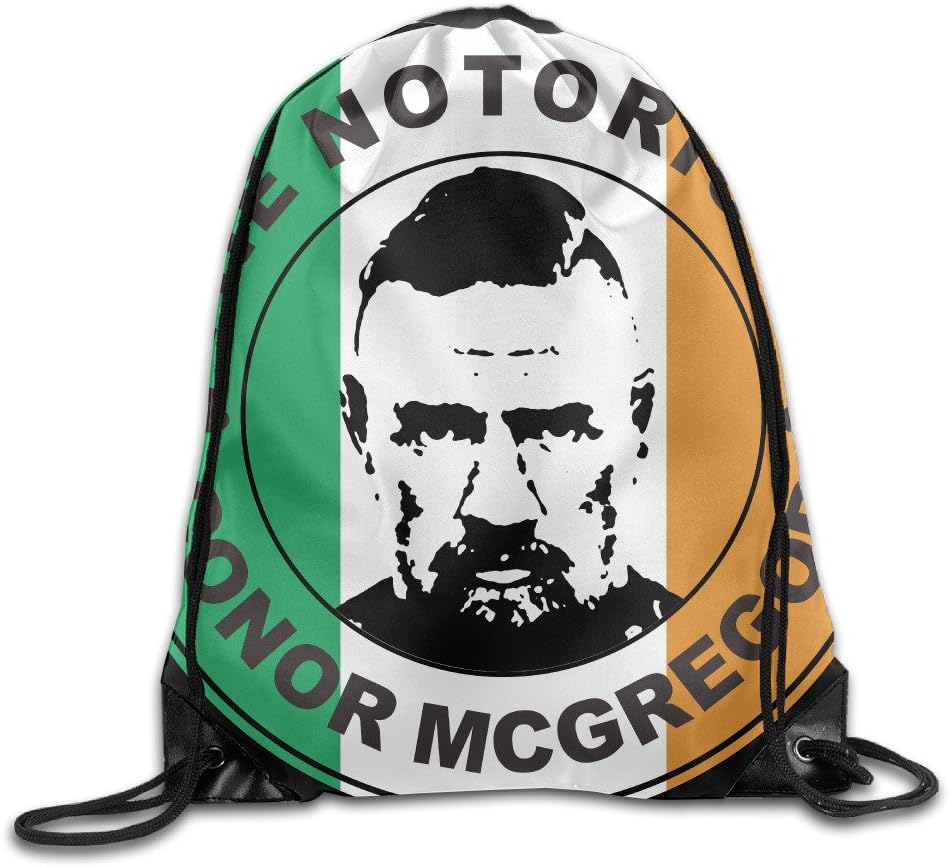 Drawstring Backpack Bag Conor McGregor Irish Spirit Nylon Home Travel Sport Storage