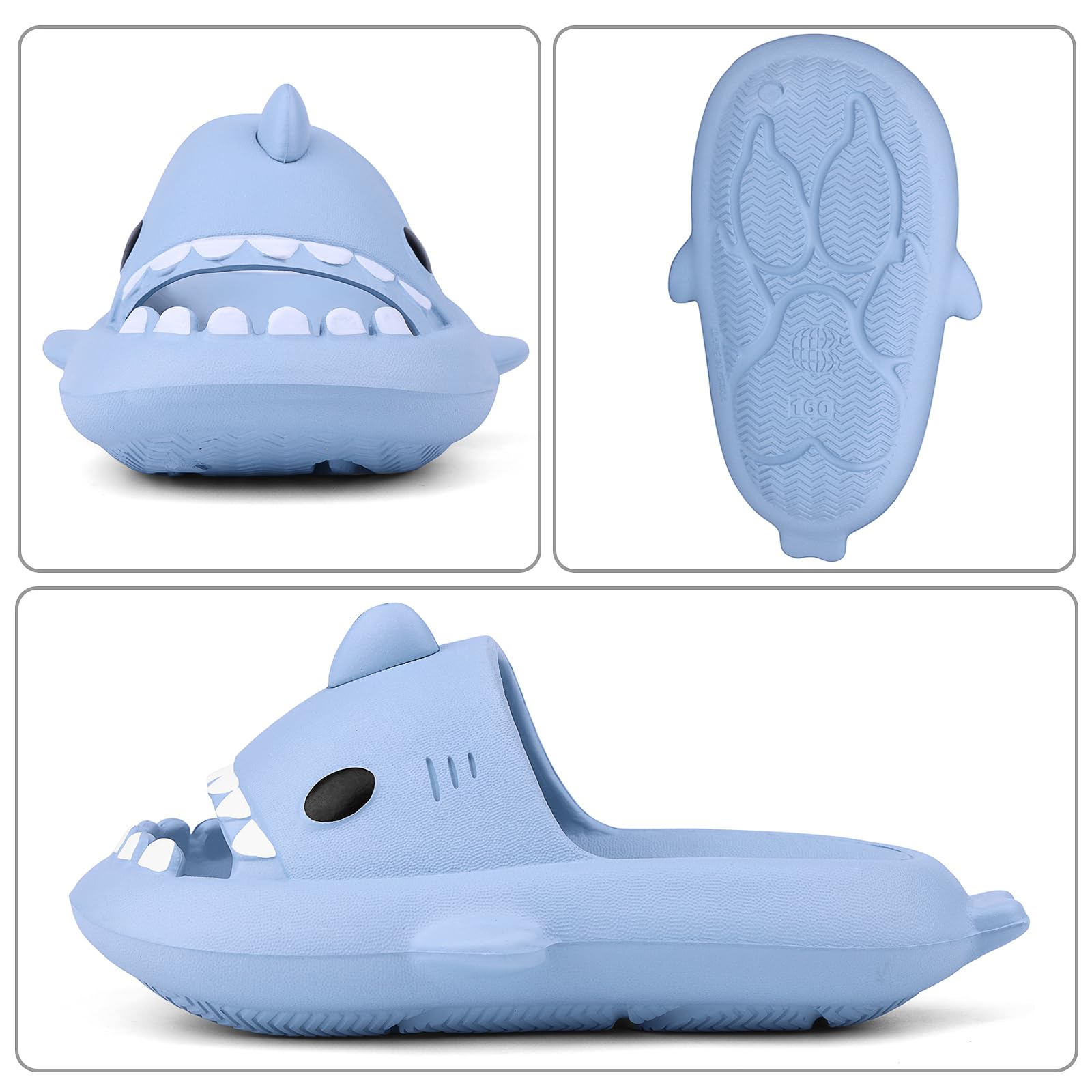 Chaussons requins pour enfants Chaussons d'été pour garçons et filles Sandales de plage et de douche antidérapantes Chaussures de piscine à tongs