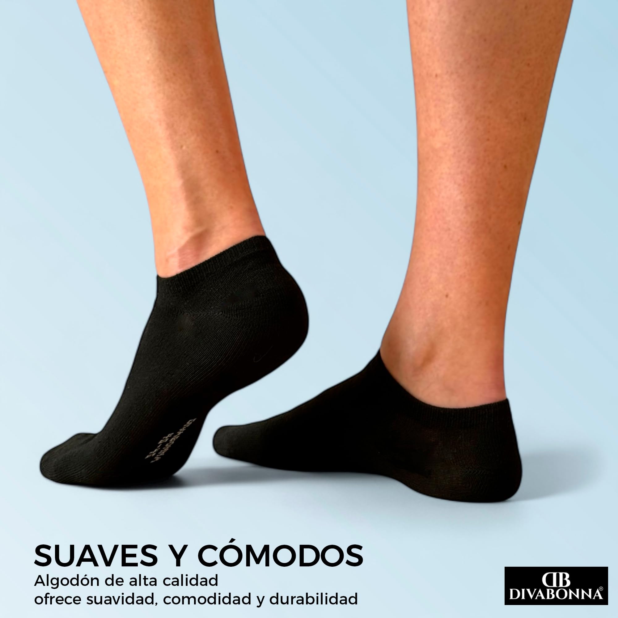 12 Pares Calcetines Tobilleros Hombre Mujer - Calcetines Cortos Hombre Mujer de Algodón Transpirable Suaves Cómodos Ajuste Sin Caerse y Duraderos