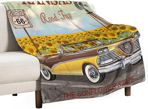 Miniatura 21 de Manta clásica retro para automóvil, diseño clásico de automóvil clásico americano, diseño de motocicleta, manta de franela súper suave para cama y