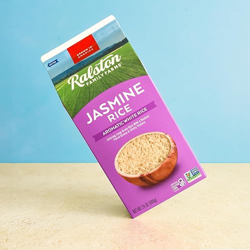 Miniatura 6 de Ralston Family Farms Arroz blanco jazmín, caja de 24 onzas paquete de 6, cultivado en Estados Unidos, sin OMG, naturalmente libre de gluten