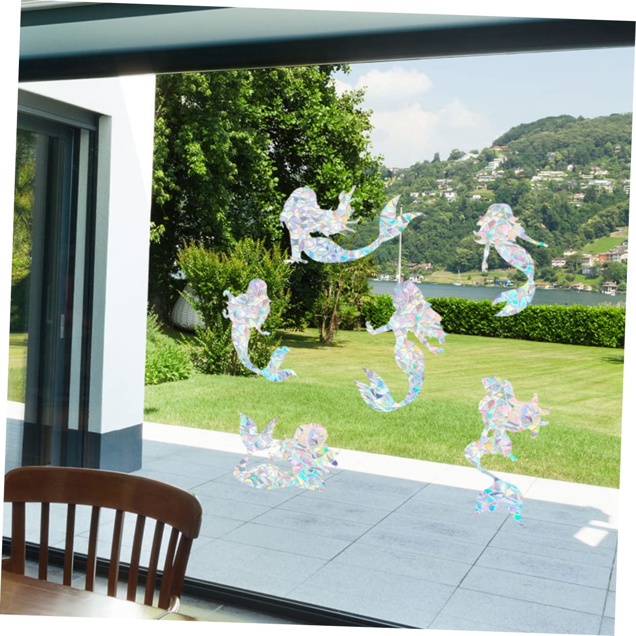 SOLUSTRE 18piezas Pegatinas De Forma De Decorativos Para Ventanas Para Adornos De Interior y Efecto De Refracción
