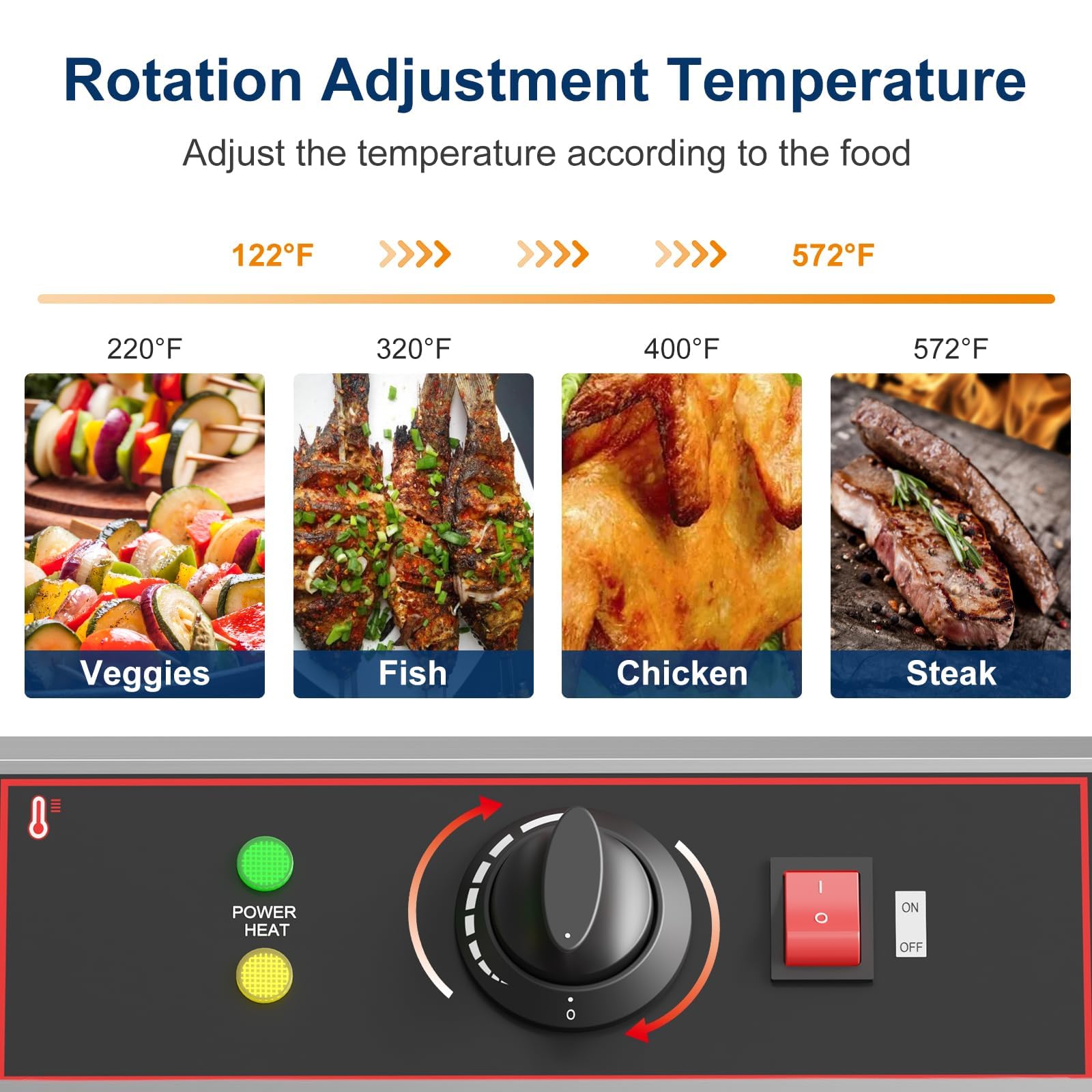 1800W Smokeless Electric Grill, Indoor Outdoor Portable Griddle