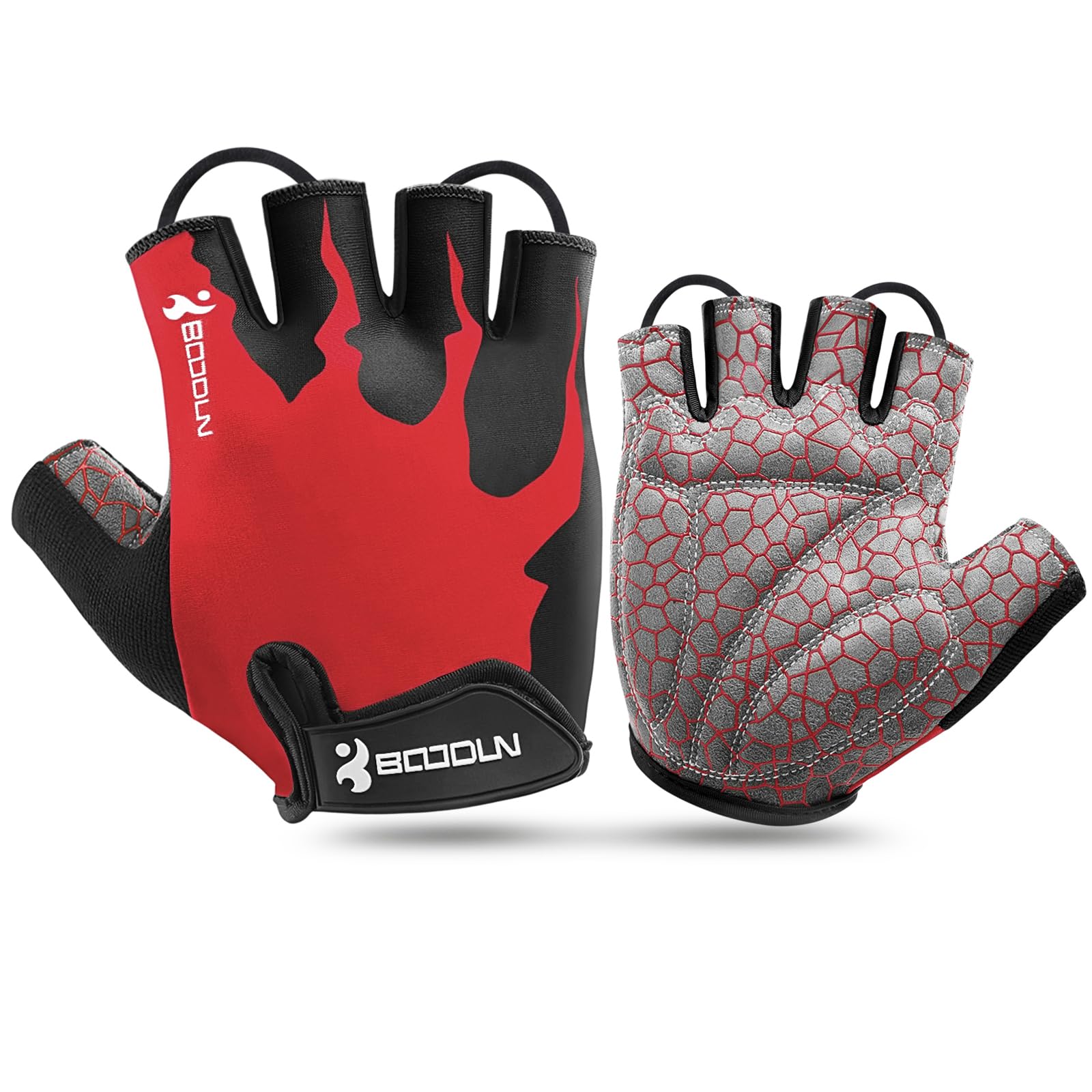KONVINIT Fahrradhandschuhe Herren Sommer Halbfinger MTB Handschuhe,Radhandschuhe für Mountainbike/Rennrad,Fahrrad Handschuhe Freizeit Herren und Damen,Atmungsaktive rutschfeste Stoßdämpfung