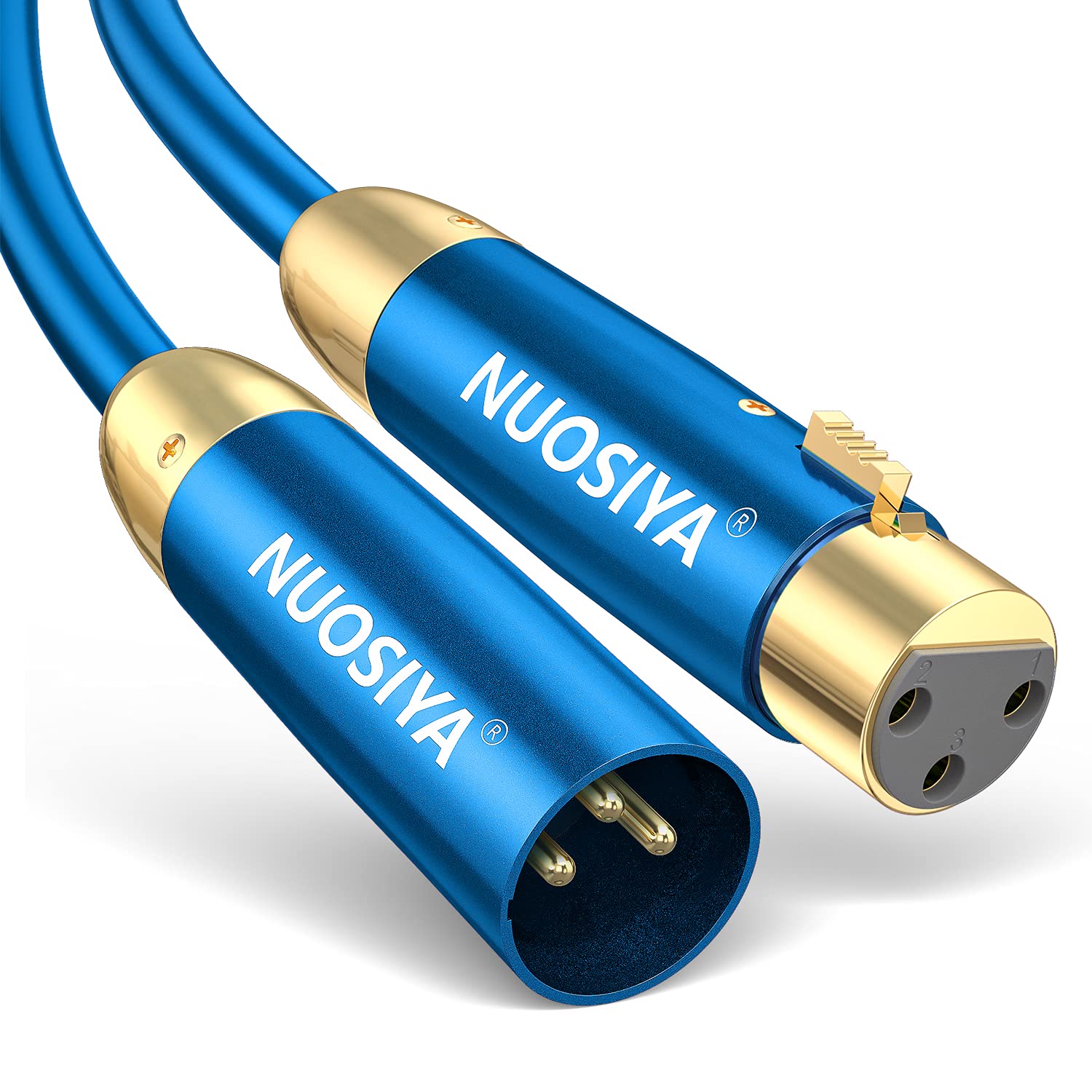 Buy NUOSIYA XLR Cables, Microphone Cable25ft Balanced Gold Plated Plug