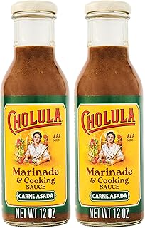Cholula Marinade & Cooking Sauce, Carne Asada, For Carne Asada Tacos, Taco Salad, Steak Marinade and More, 12 fl oz (Pack of 2)