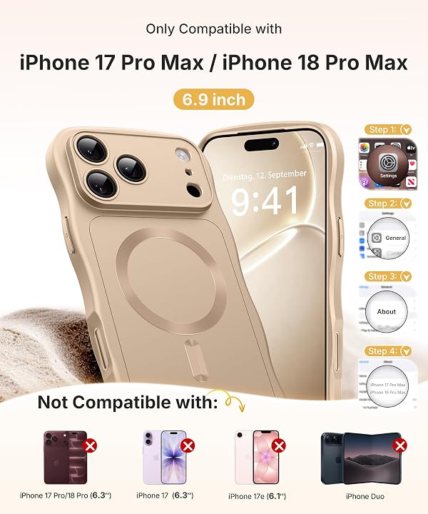 CAPRARO Magnetic for iPhone 18 Pro Max Case/iPhone 17 Pro Max Case Wave by CAPRARO - Used condition - Image 2