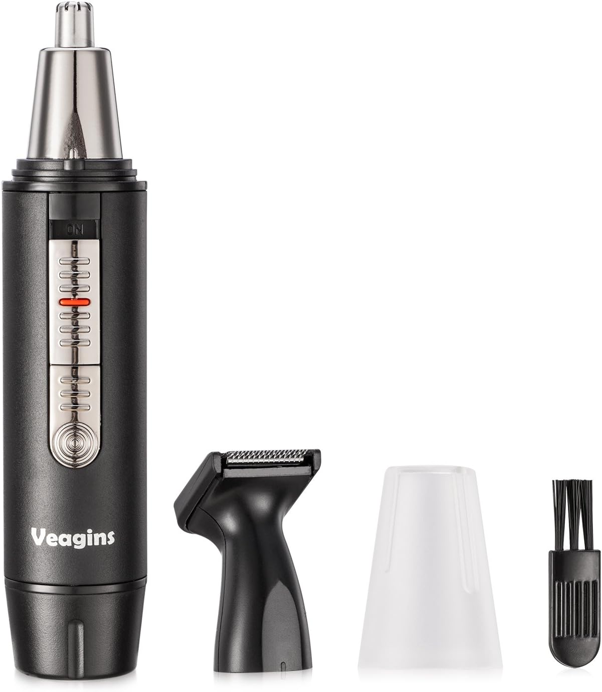 Nose Hair Trimmer for Men Wet Dry Facial Ear Hair Clipper with Vacuum System & Hypoallergenic Dual-Edge Blade Battery Operated Waterproof NT11