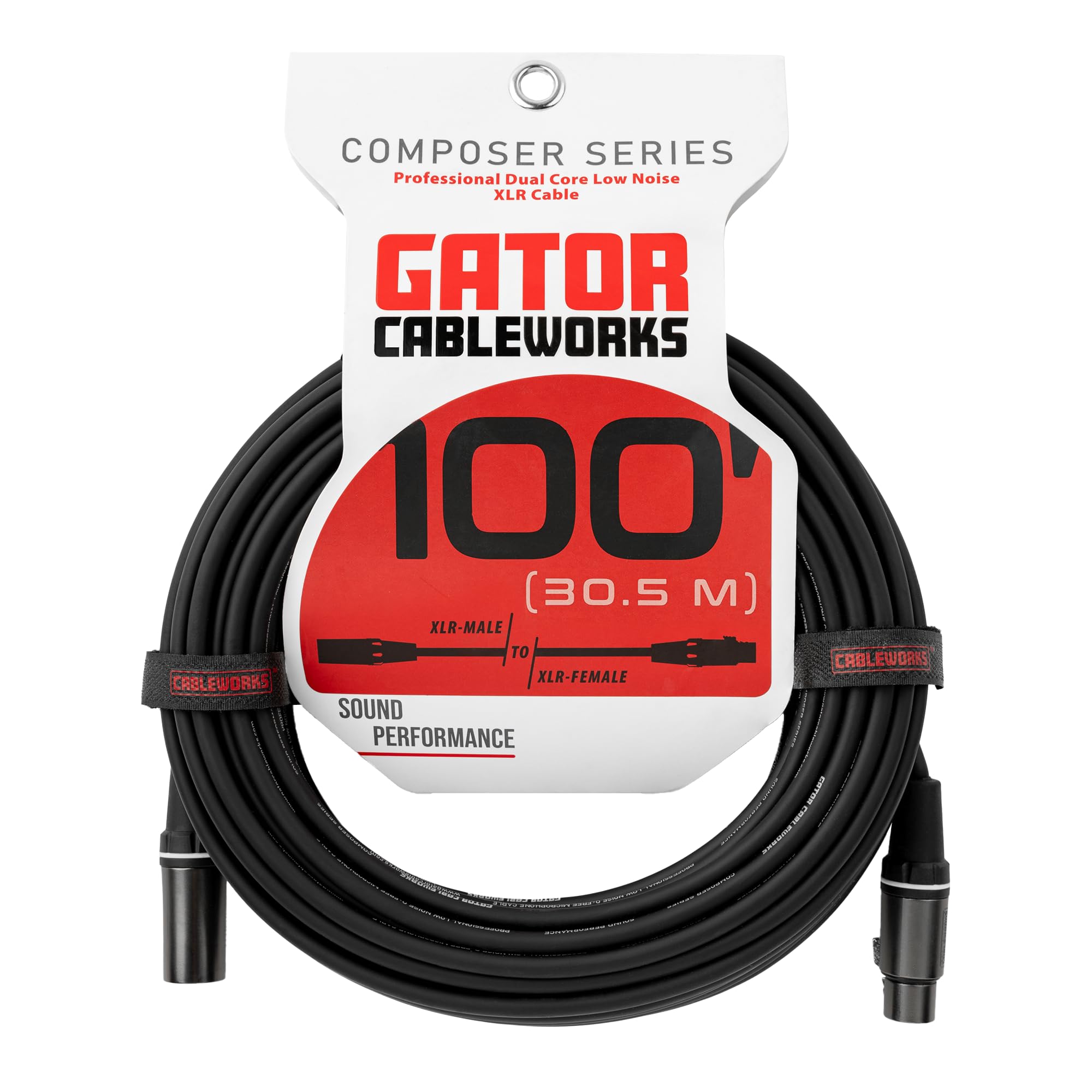 GATOR CABLEWORKS Cable de micrófono serie Composer 30 m XLR (GCWC-XLR-100)