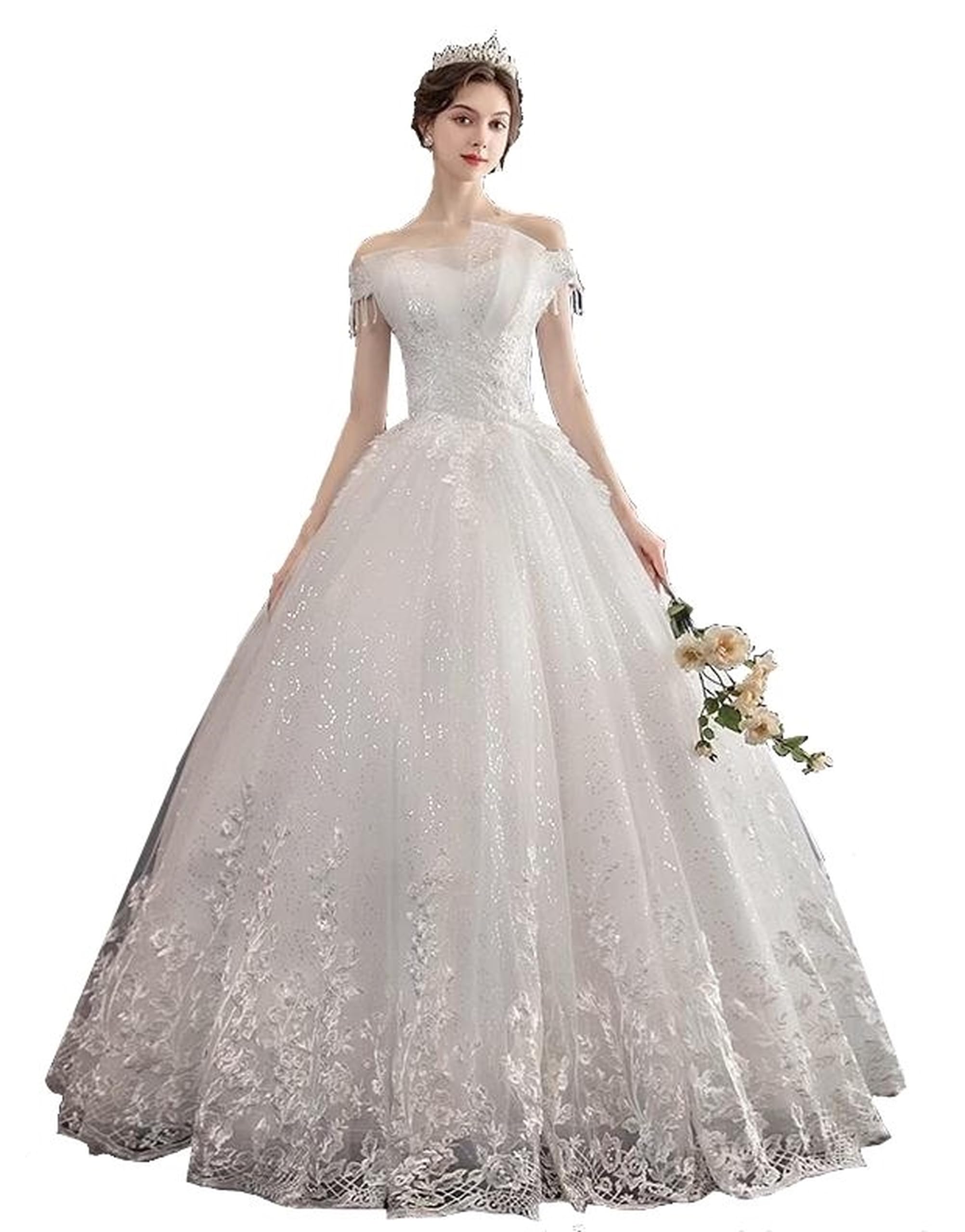 株式会社豊作] ウエディングドレス 刺々し フラワービスチェ ロング A  