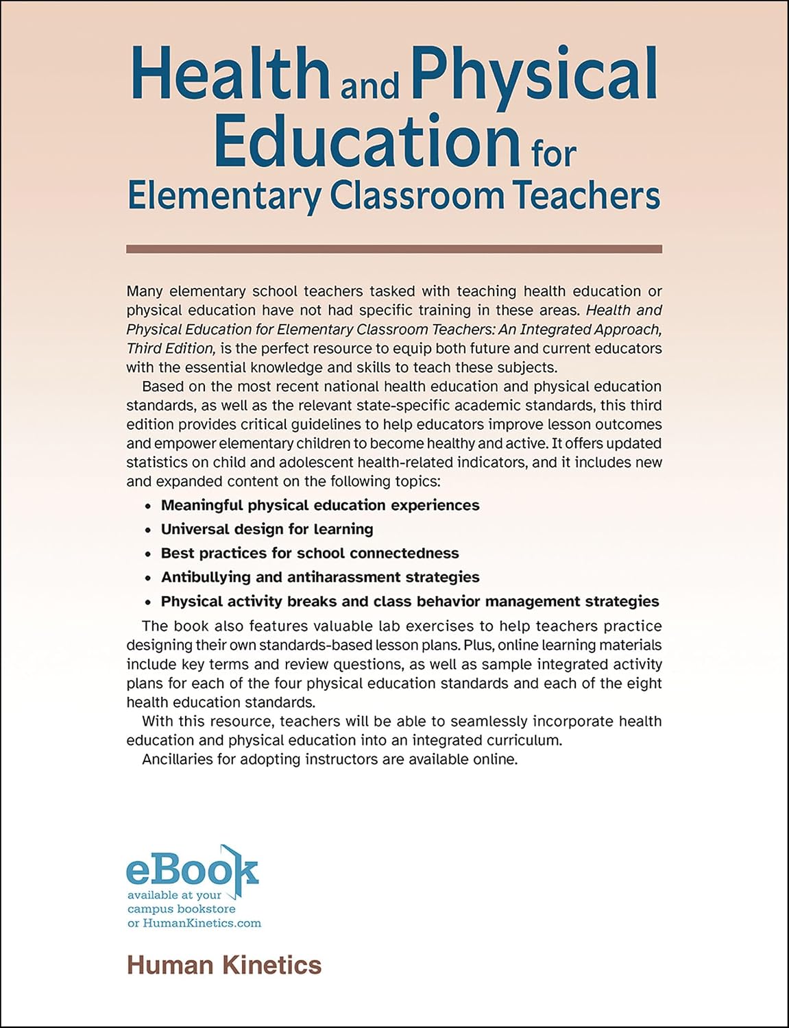 Health and Physical Education for Elementary Classroom Teachers: An Integrated Approach