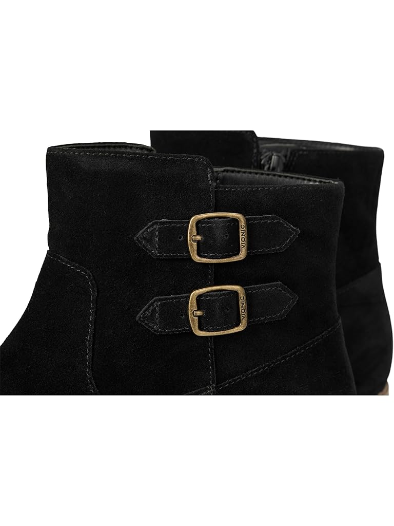 Black VIONIC Carissa Zip Short Boots