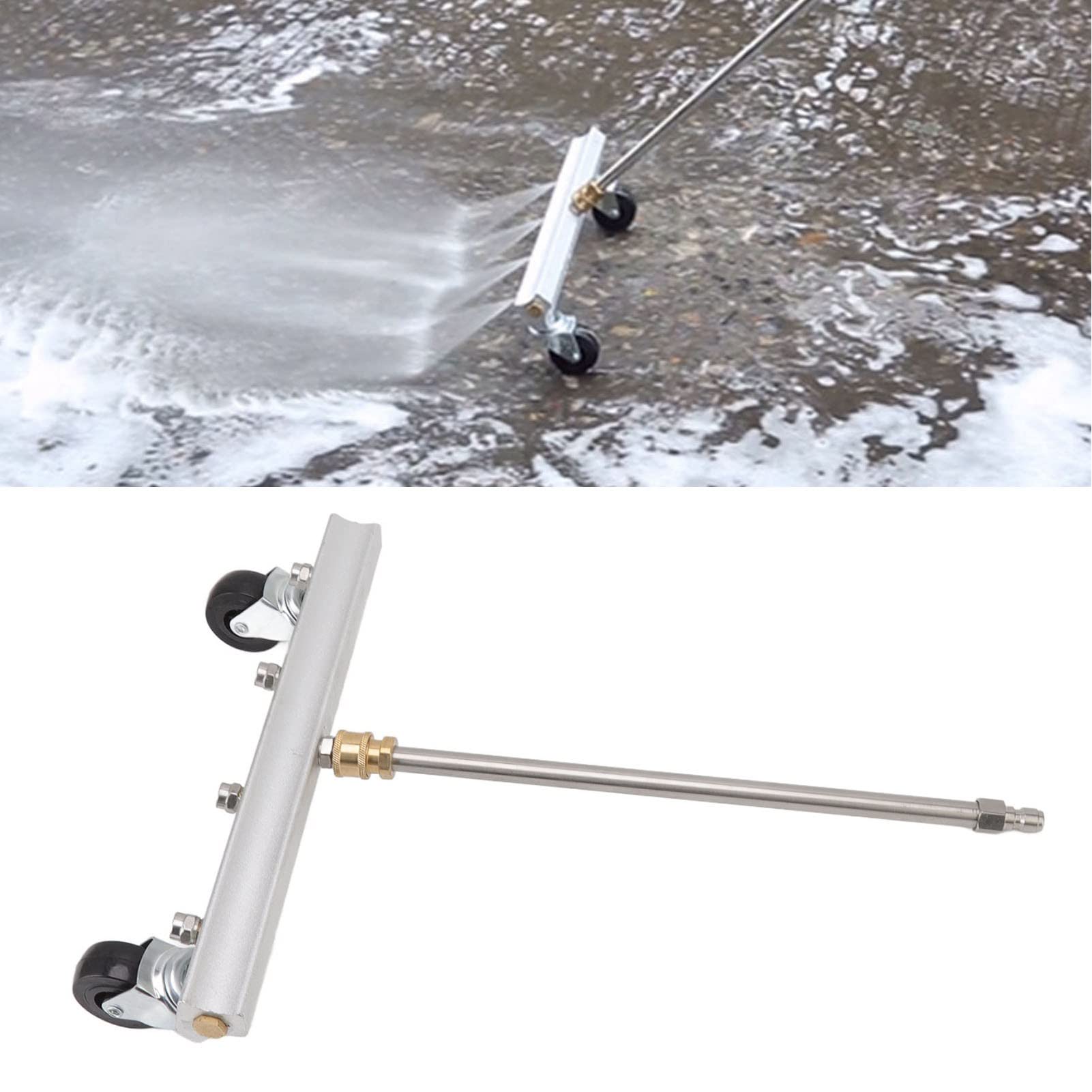 Cryfokt Limpiador de Chasis Escoba de Agua Eficiente Debajo del Automóvil para Herramienta de Limpieza de Chasis de Automóvil, Acero Inoxidable/aleación de Aluminio, Limpieza de Carreteras