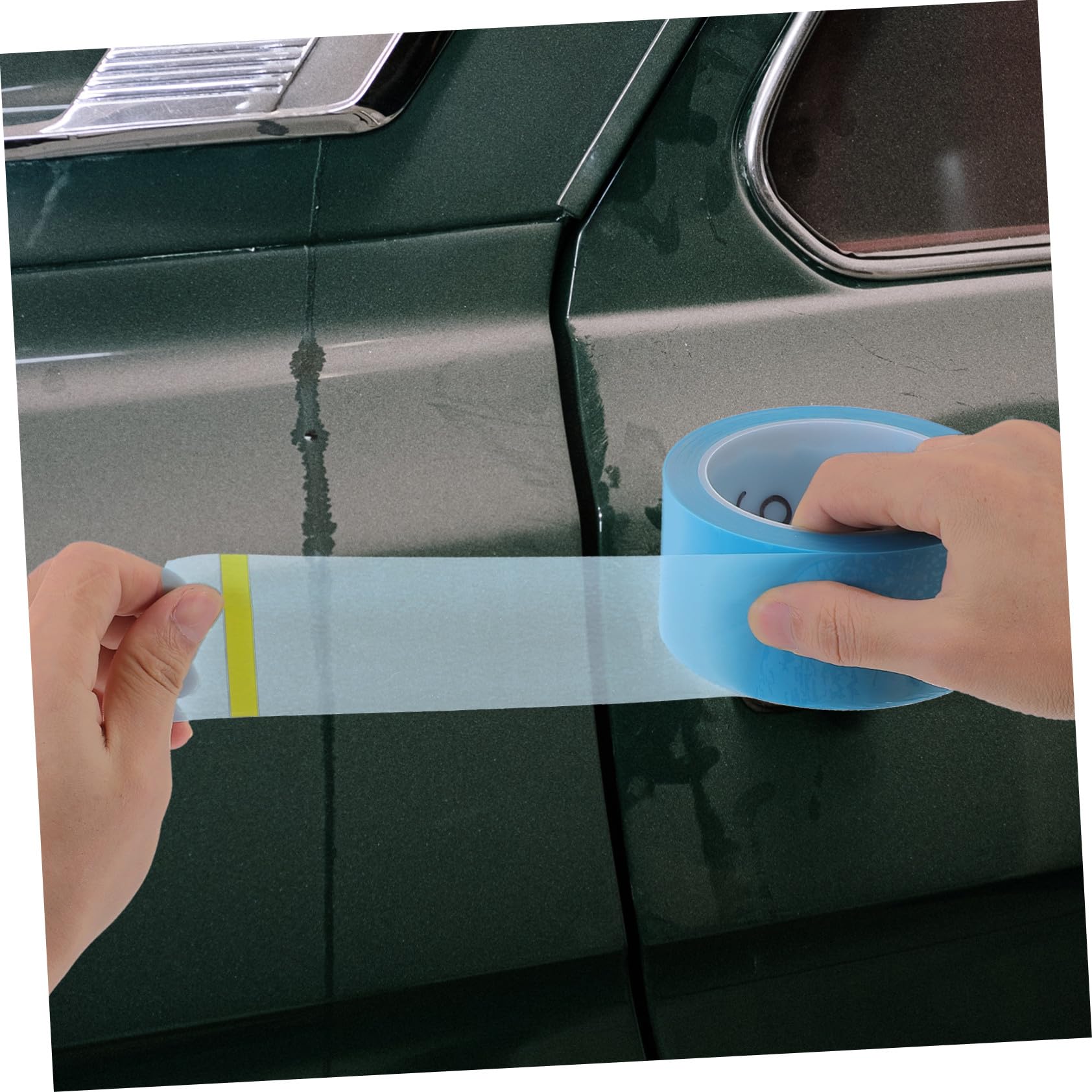 Nastro Adesivo per Mascheratura Vernice Pet 5 Pezzi 50 M | Spessore 0, 06mm, per Carrozzeria Auto e Verniciatura, Adatto a Curve e Rifiniture Precise Colore Casuale